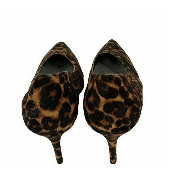 Charles David Vane Shoes Women's Sz 8.5M Leopard Mesh Calf Hair Pointed Toe Pump - Picture 5 of 7